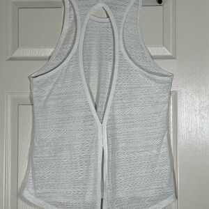 The North Face White Sleeveless Tank Top with Cut Out Design